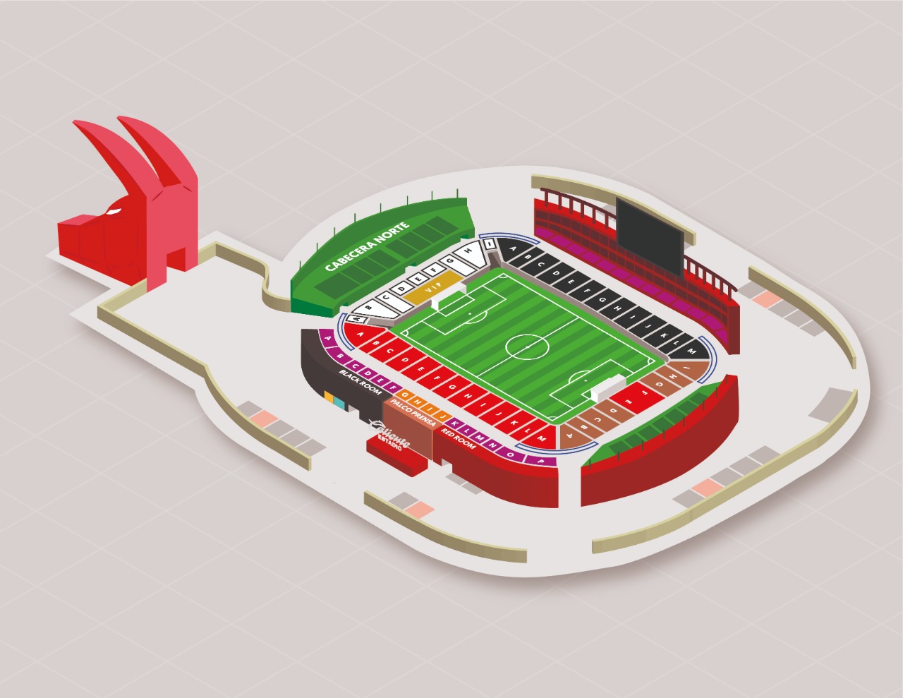Mapa del Estadio Caliente