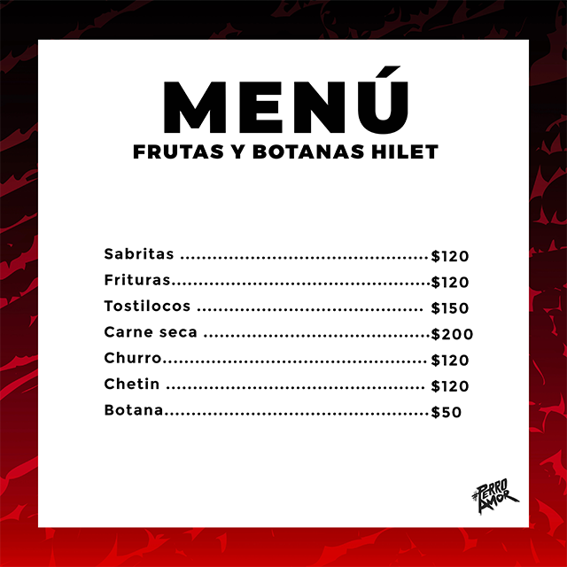 Men&uacute; Snack Zone